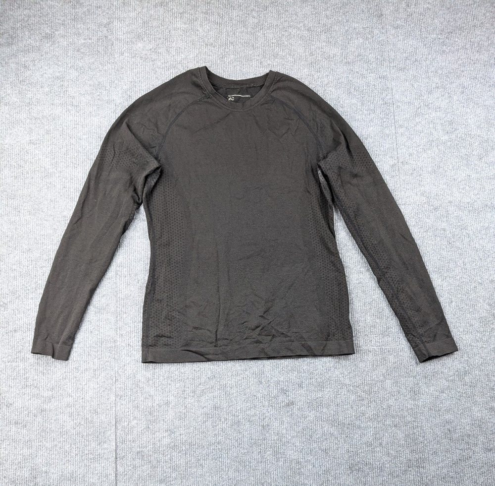 Figs Base Layer Top Womens Medium Lightweight Scrub Black Long Sleeve Work Wear